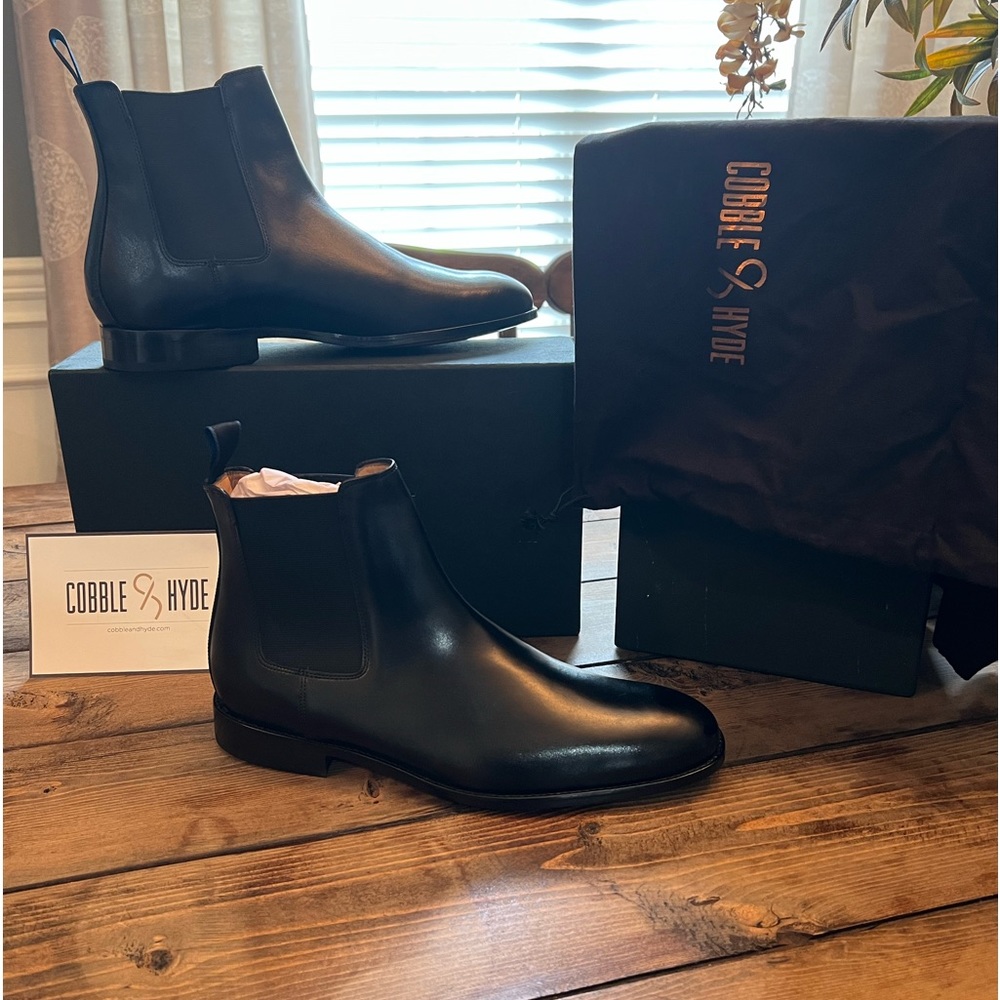 Cobble & Hyde Chelsea Boots - Goodyear Welt - 100% Calfskin Leather - NWT